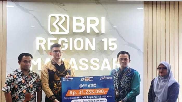 Insan BRILiaN Regional 15 Makassar Himpun Donasi Peduli Tanggap Bencana di Sumatera