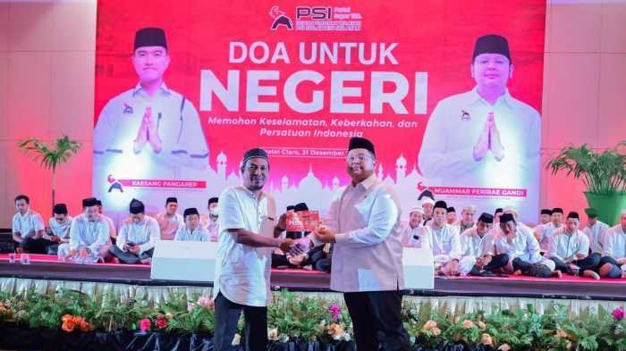 Dzikir Akhir Tahun, Muammar Gandi Hadiahkan Dua Paket Umrah dan Tegaskan Kesiapan Rakernas PSI di Makassar